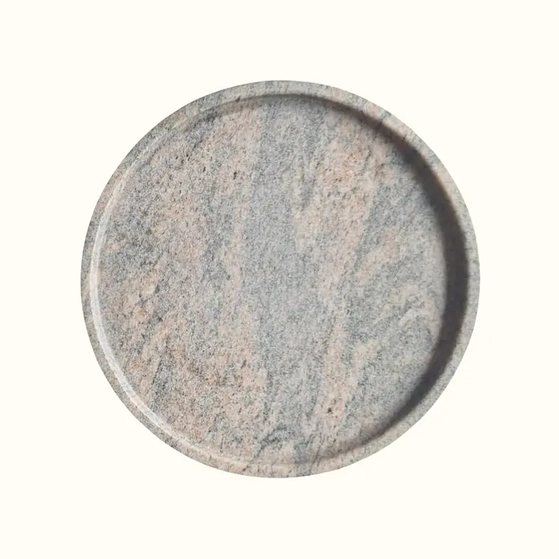 Natural Granite Plate Ø 25 cm – Decorative Round Tray for Bathroom, Kitchen or Living Room | Kalu Creations