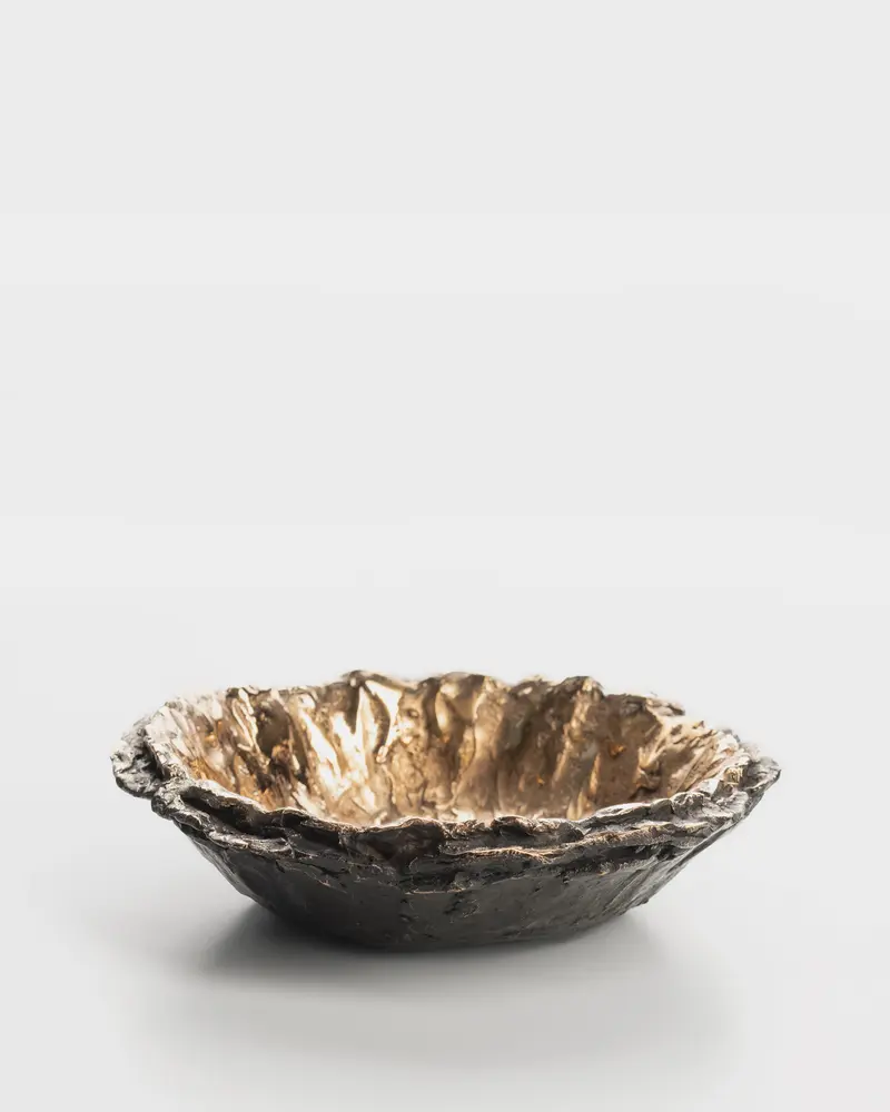Naturalism Carryall Bronze Bowl by Osanna Visconti, Black Patina, Medium