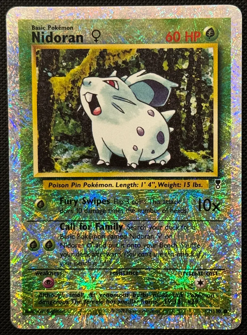 Nidoran 82/110 ENG reverse Legendary Collection carta Pokemon