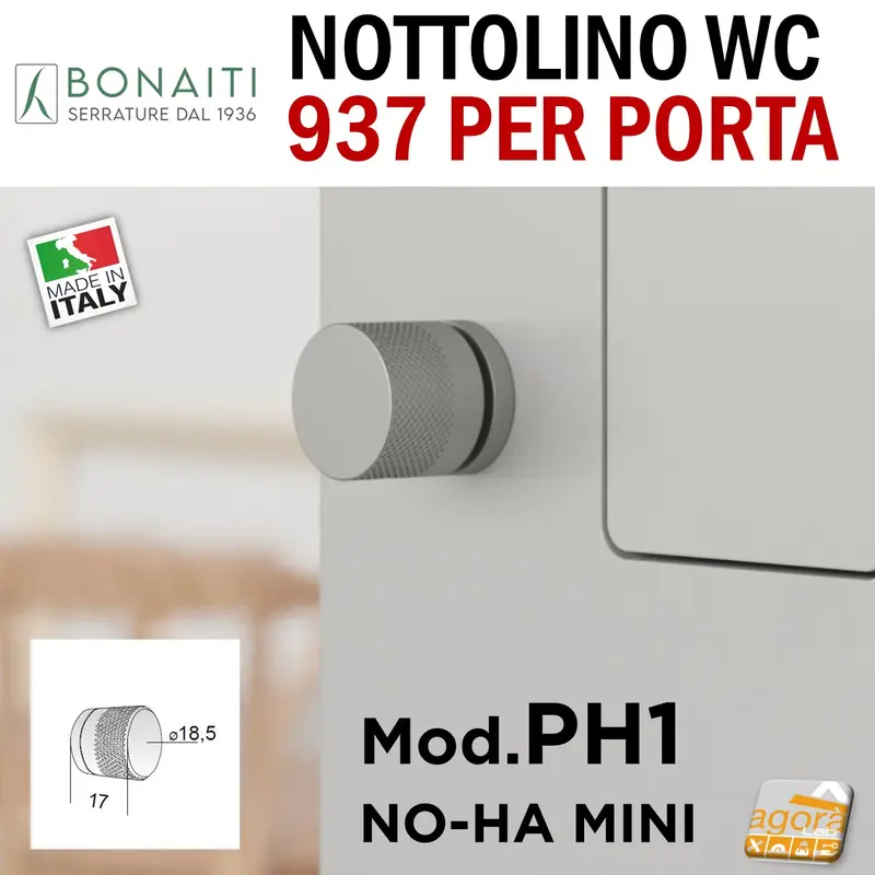 NOTTOLINO WC B NO-HA MINI PH1 BONAITI SOLO LATO INTERNO PER PORTA BAGNO/PRIVACY