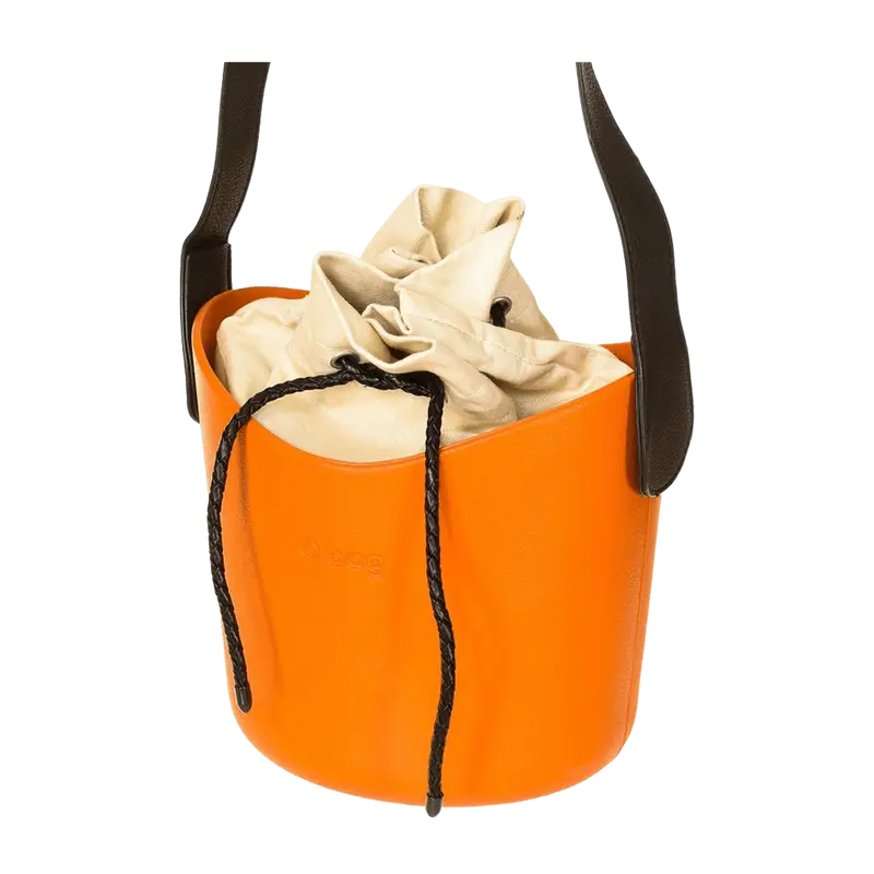 O Bag Secchiello Donna Borsa a Spalla Arancione con Tracolla