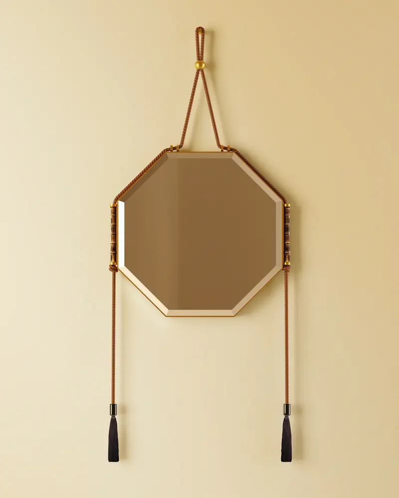 Octagonal Chrome Wall Mirror by Giuseppe Porcelli, GP04B