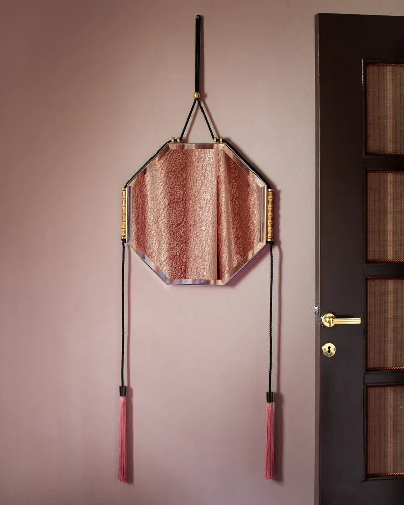 Octagonal Fumé Wall Mirror by Giuseppe Porcelli, GP04A