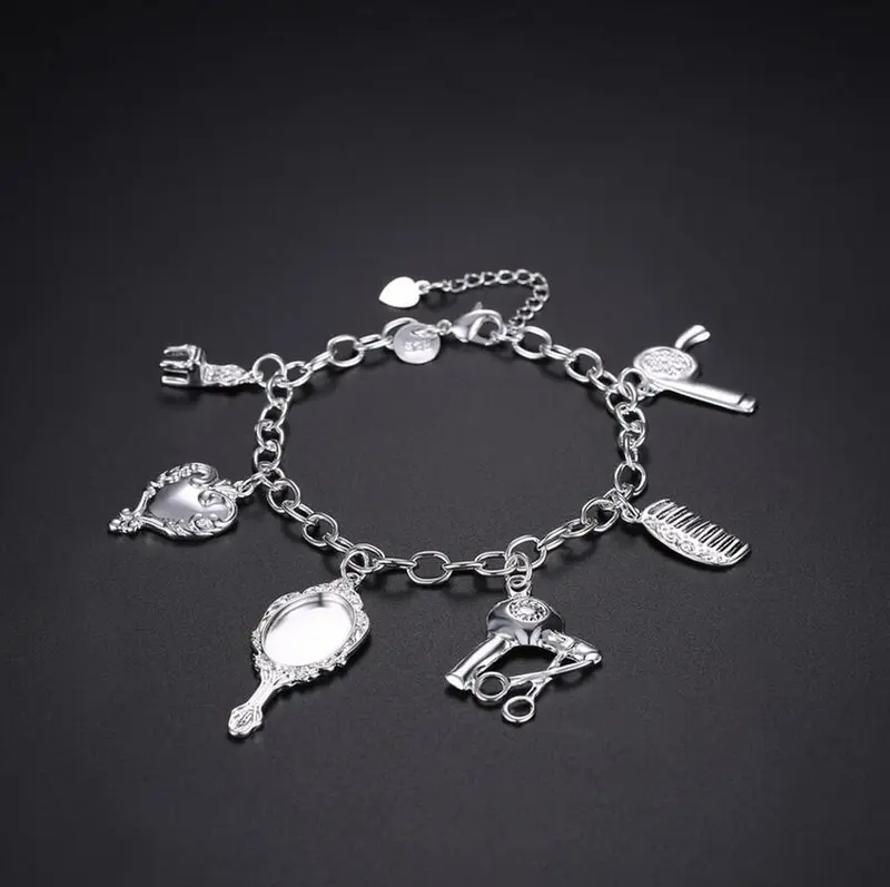 "OldBeauty" - bracciale con ciondoli per parrucchiere - IN ESCLUSIVA