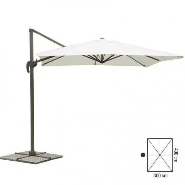 OMBRELLONE BRACCIO DELUXE RETTANGOLARE 3X4 TORTORA