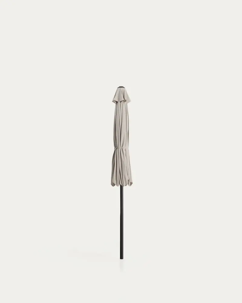 Ombrellone con palo centrale Milna beige con struttura in acciaio grafite Ø 300 cm