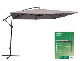 OMBRELLONE LAMPARA MT.3X3 GRIGIO