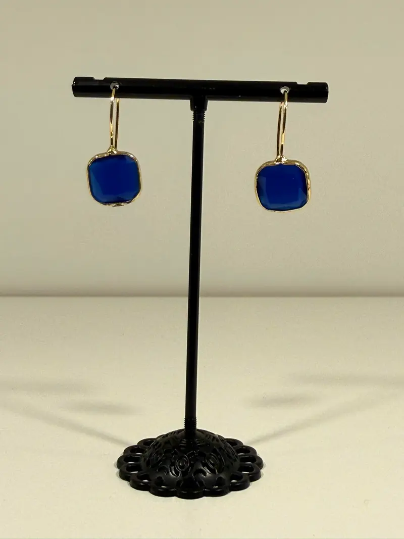 Orecchini mini cristall blu