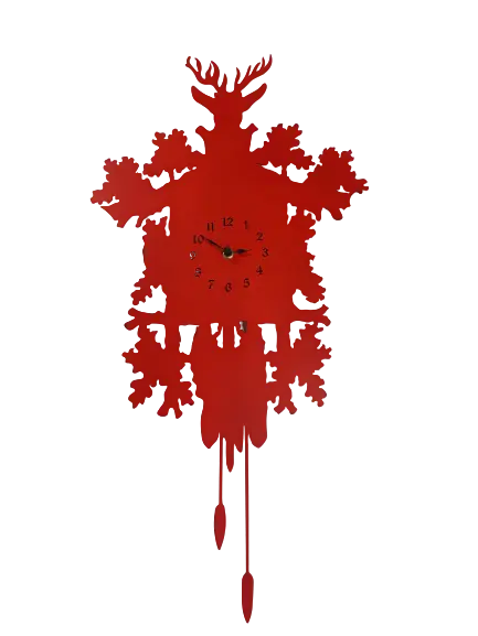 Orologio Cucù Low Cost in metallo rosso F.lli Domeniconi