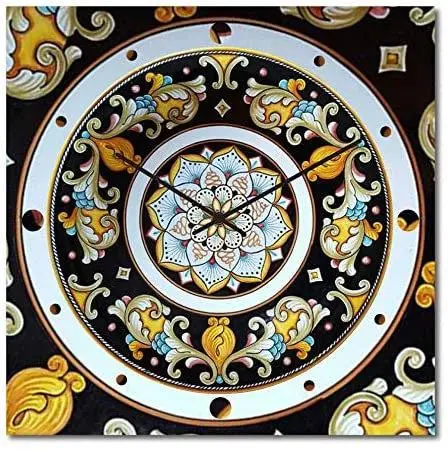 Orologio da Parete 30 x 30 cm. Stile siciliano. Art Design made in Sicily.