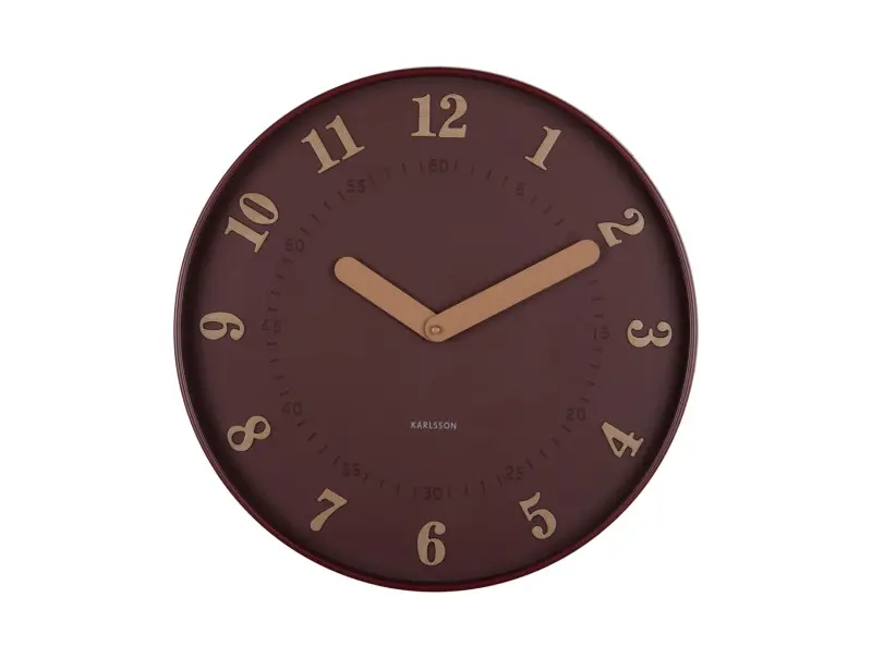 Orologio da parete Amena rosso borgogna
