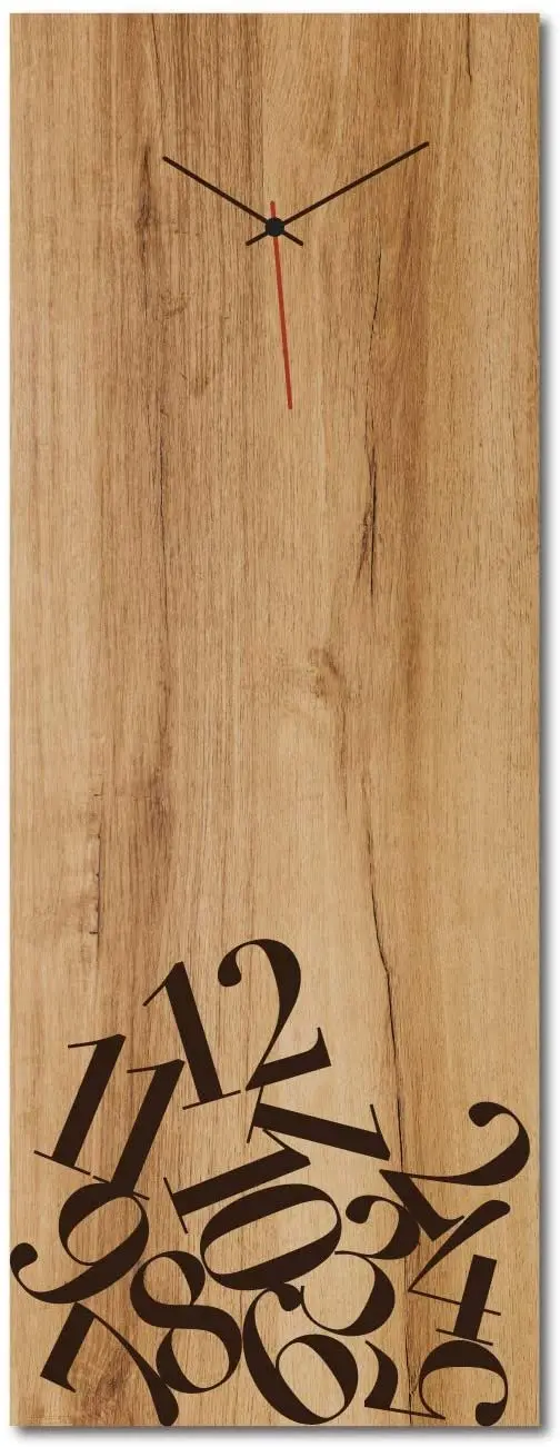 Orologio da Parete design moderno, 30 x 80 cm. Falling numbers.