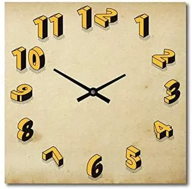 Orologio da Parete effetto 3D, 30 x 30 cm. Vintage Style