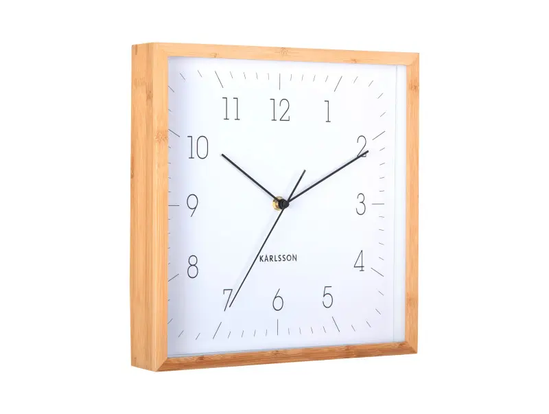 Orologio da parete quadrato bianco
