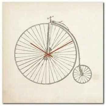 Orologio da Parete, Vintage biciclo, 30 x 30 cm. Vintage design.