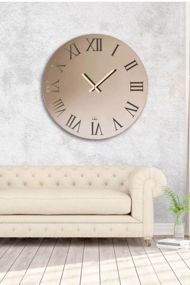 Orologio specchio bronzo oro