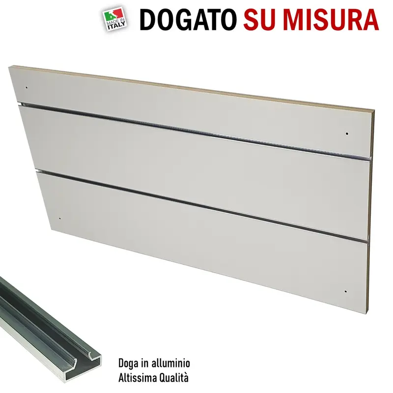 PANNELLO DOGATO A MISURA X ARREDAMENTO NEGOZIO ESPOSIZIONE GANCI PROFILI ALLUMINIO.