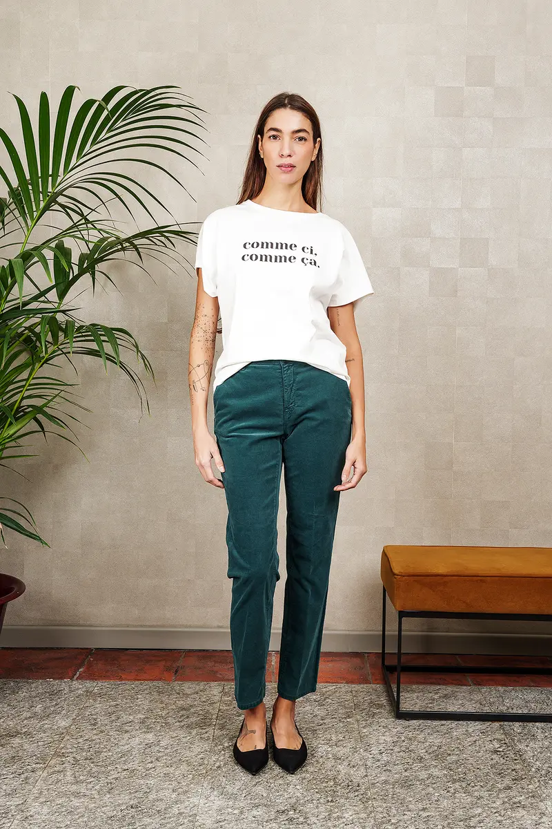 PANTALONE CALLIOPE petrolio
