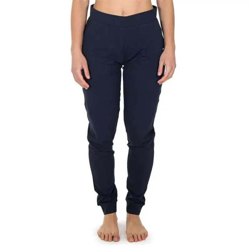 Pantalone sportivo donna lungo con polsino in cotone leggero