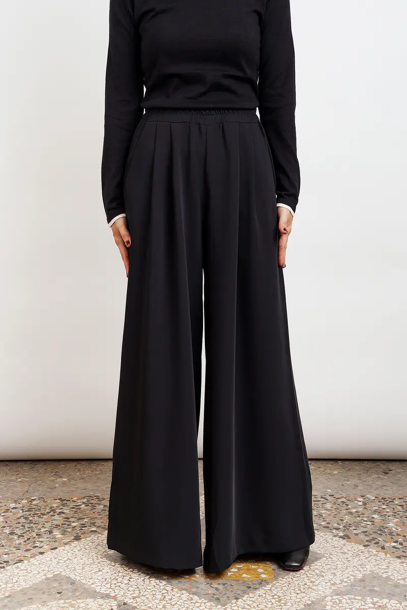 PANTALONE WIDE nero