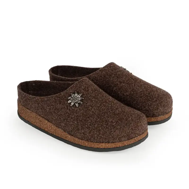Pantofole uomo in lana cotta con suola antishock | Le Tirolesi