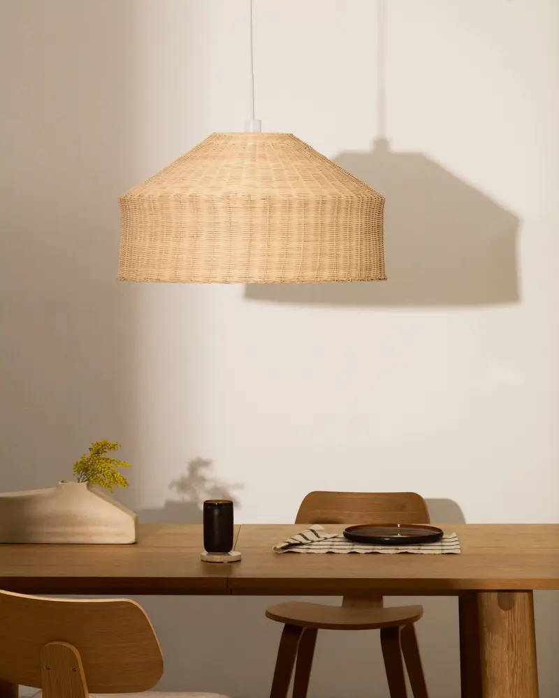 Paralume Ennia in rattan con finitura trasparente Ø 65 cm