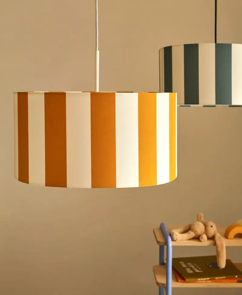 Paralume per lampada da soffitto Ciral a strisce gialle e bianche