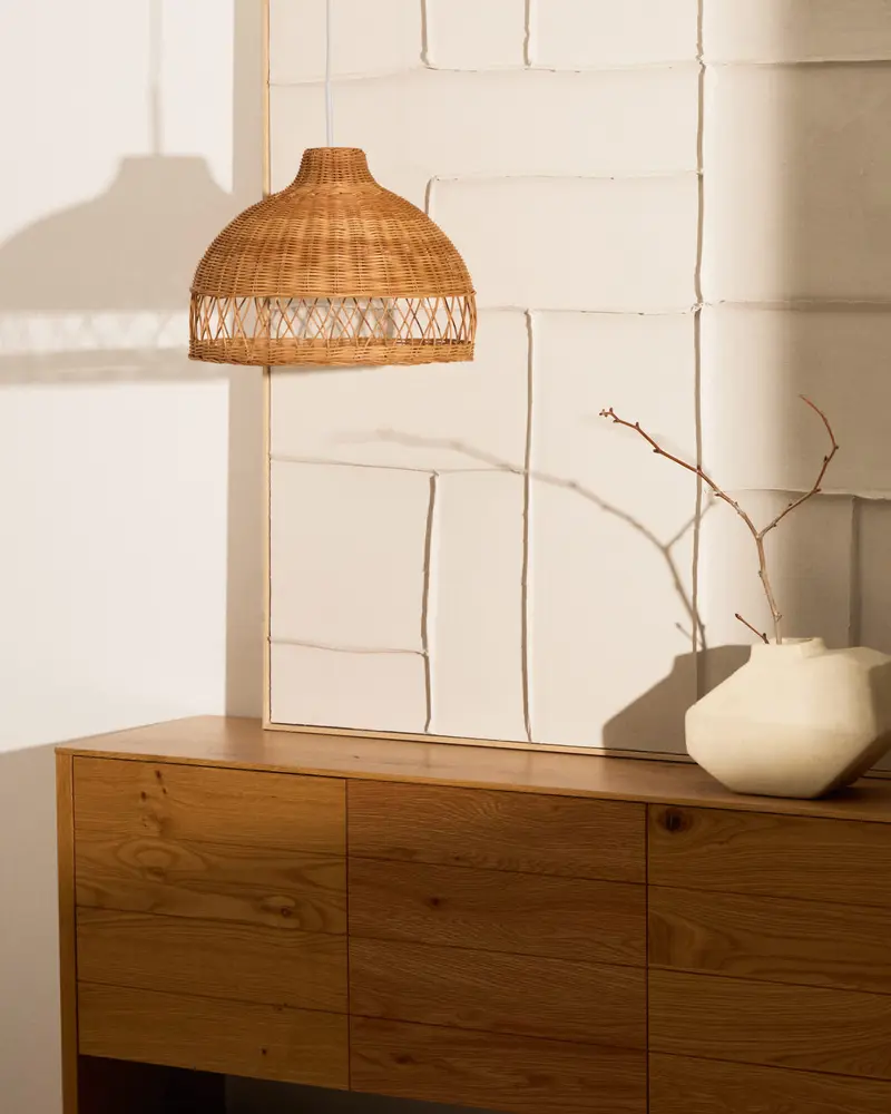 Paralume per lampada da soffitto Loura in rattan con finitura in tono naturale Ø 40 cm