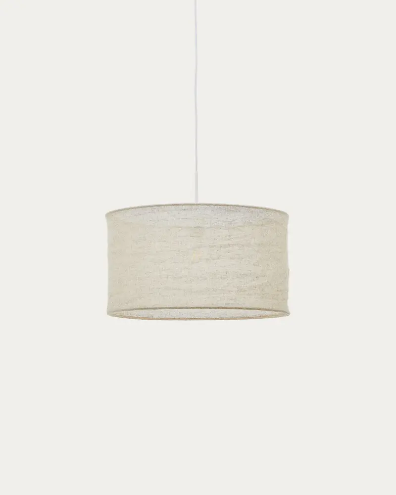 Paralume per lampada da soffitto Mariela in lino con finitura in beige Ø 50 x 30 cm