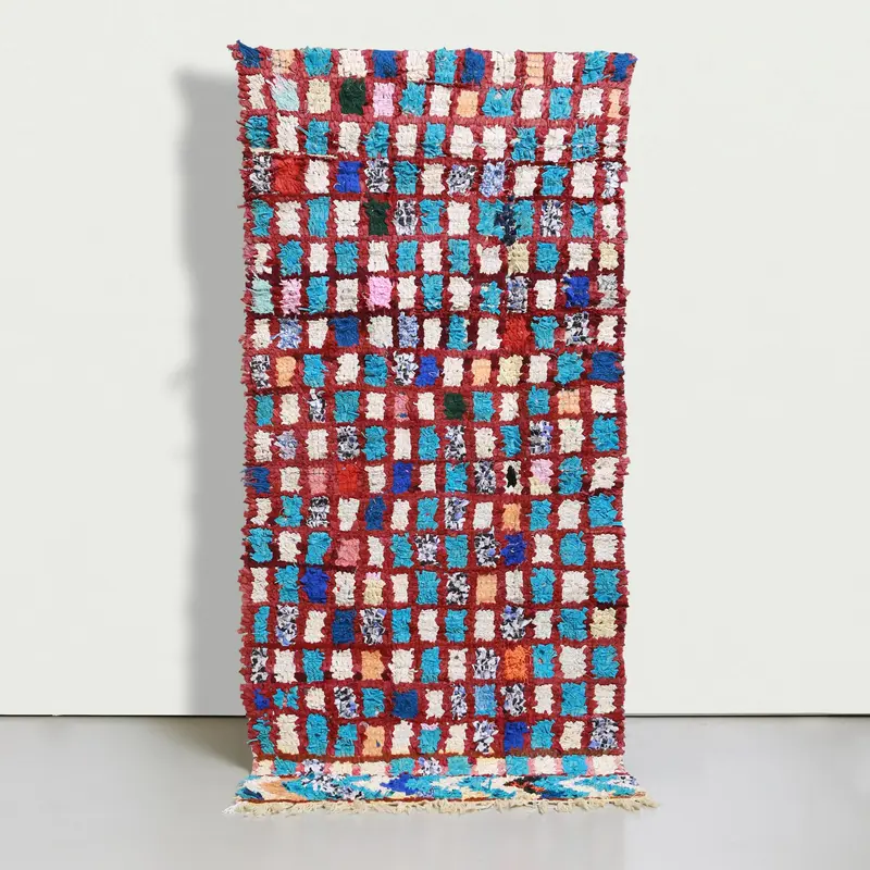 Passatoia Boucherouite Vintage, 215x90 cm