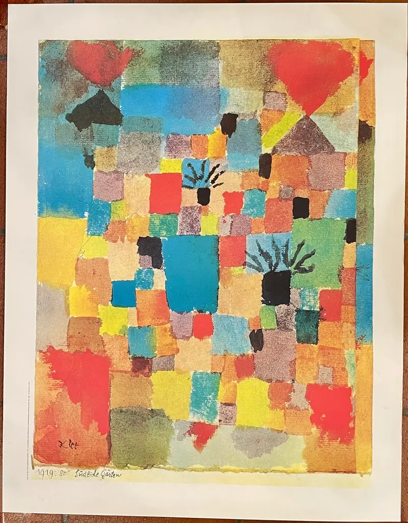 Paul Klee – “Sudlische Garten, 1919" – stampa offset – 1990 ca