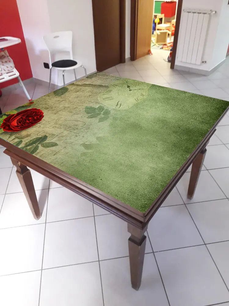 Pellicola adesiva Rose per tavoli – decorazione floreale romantica