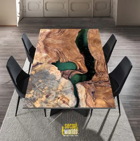 Pellicola Adesiva - Tavolo RESIN 1 VERDE