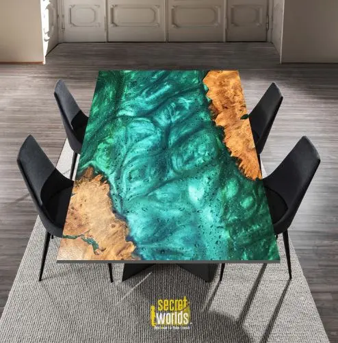 Pellicola Adesiva - Tavolo RESIN 2 VERDE