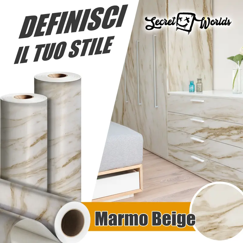 PELLICOLA MARMO BEIGE LUCIDO