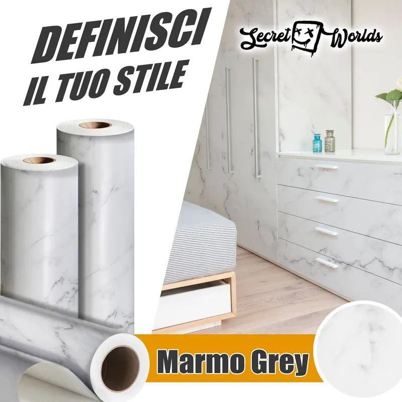 PELLICOLA MARMO GREY LUCIDO
