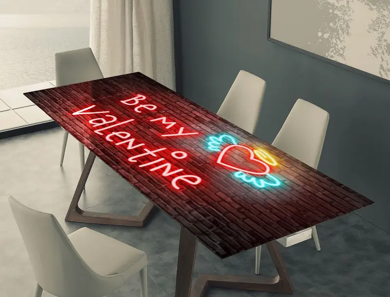Pellicola tavolo Be My Valentine – Rivestimento adesivo romantico