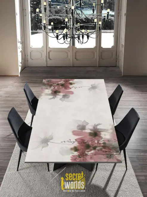 Pellicola tavolo SOFT PINK FLOWERS – Eleganza floreale delicata