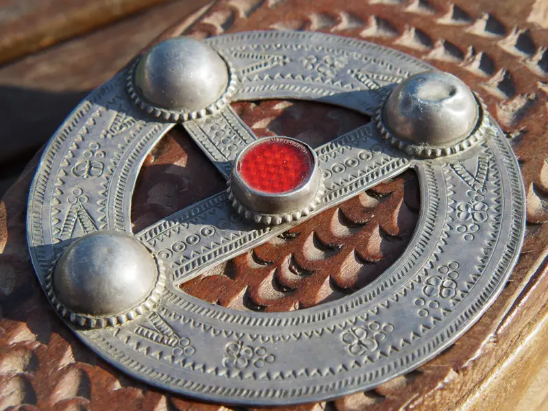pendaglio, fibbia cintura, addobbo, ornamento afgano in argento vintage antico india cod.PEND45