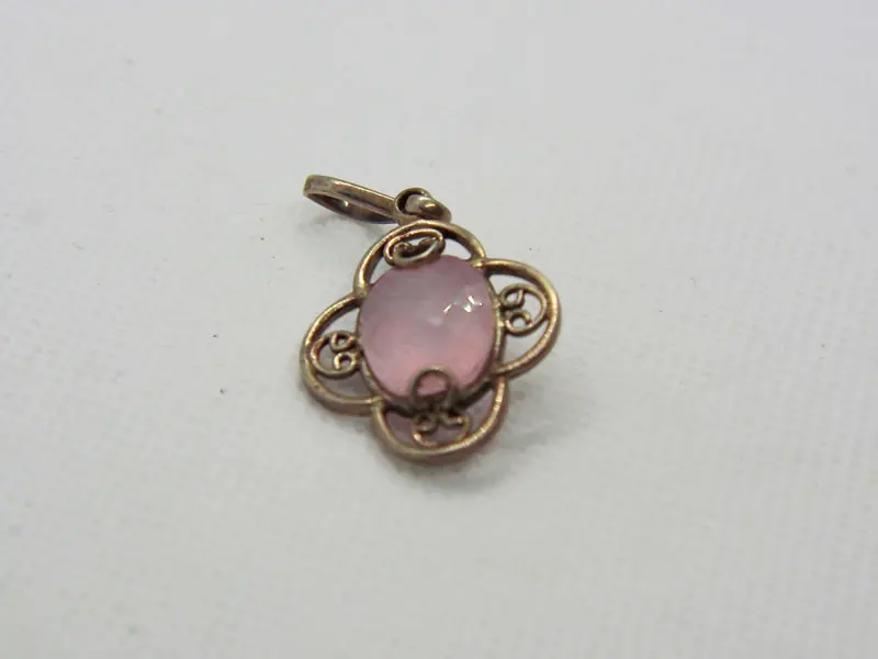 pendaglio quarzo rosa