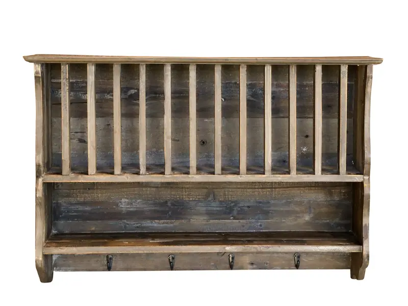 Piattaia in legno con ganci