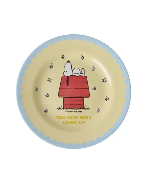 Piatto frutta Snoopy crema