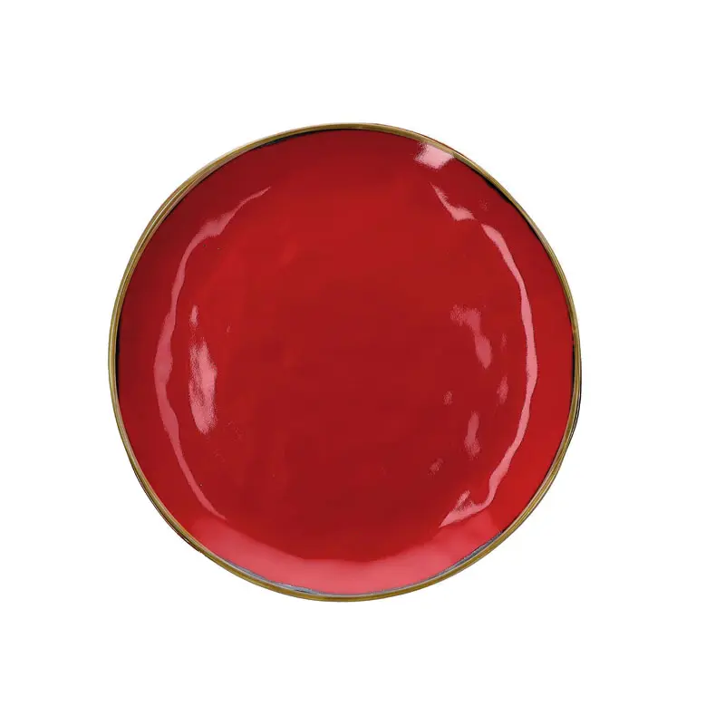 Piatto Piano Rosso Corallo