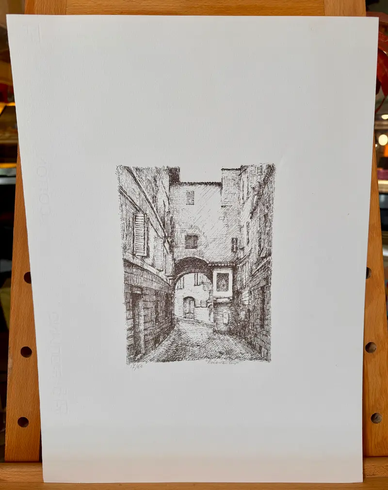 Piero Venturi – "Stalloreggi Siena" – litografia su carta 17/60 – 1980 ca