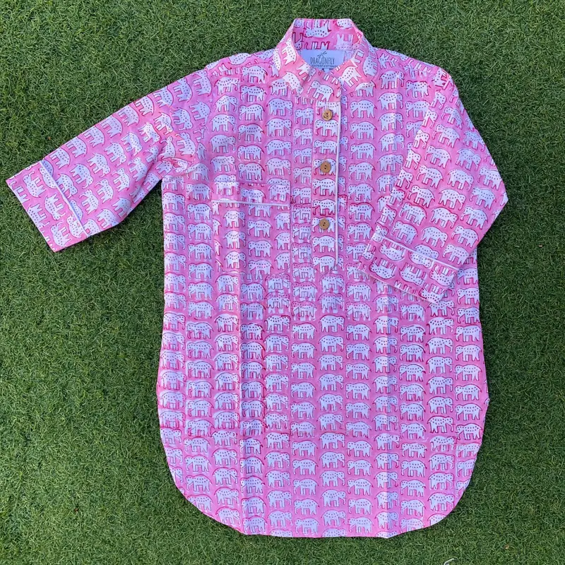 Pigiama e scamiciato bambini Elefanti Rosa