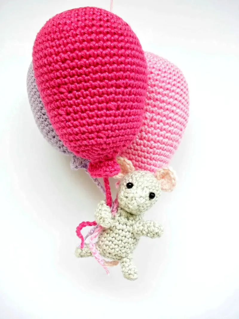 Pink balloon nursery decoration