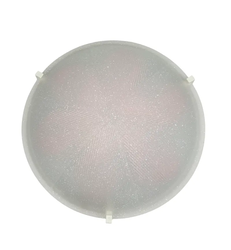 Plafoniera da soffitto classica in vetro rotonda decorata camera da letto, sala da pranzo, cucina, bagno, ingresso margherita rosa D 40 cm