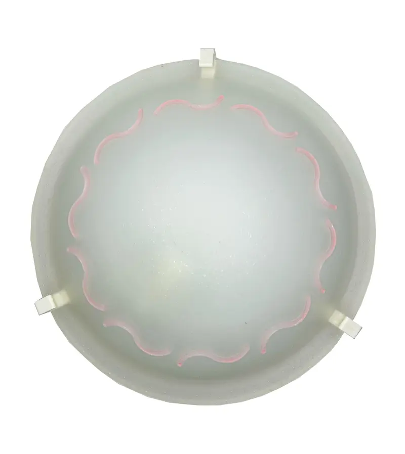 Plafoniera da soffitto classica in vetro rotonda decorata mare D 30 cm (ROSA)