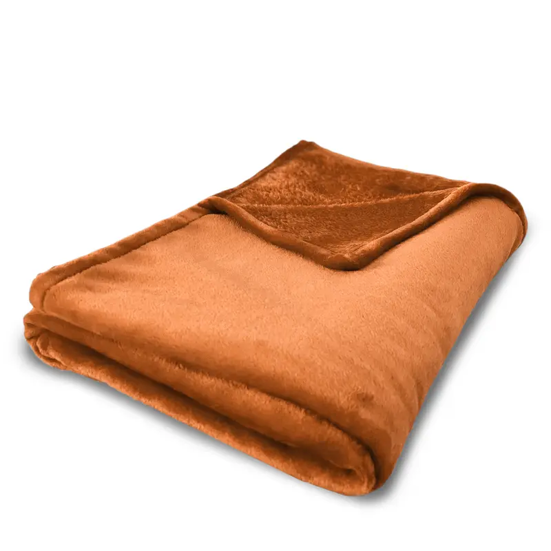 Plaid arancione per Letto Singolo e Matrimoniale - Linea Basic