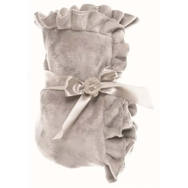 Plaid con gala Tortora e Grigio
